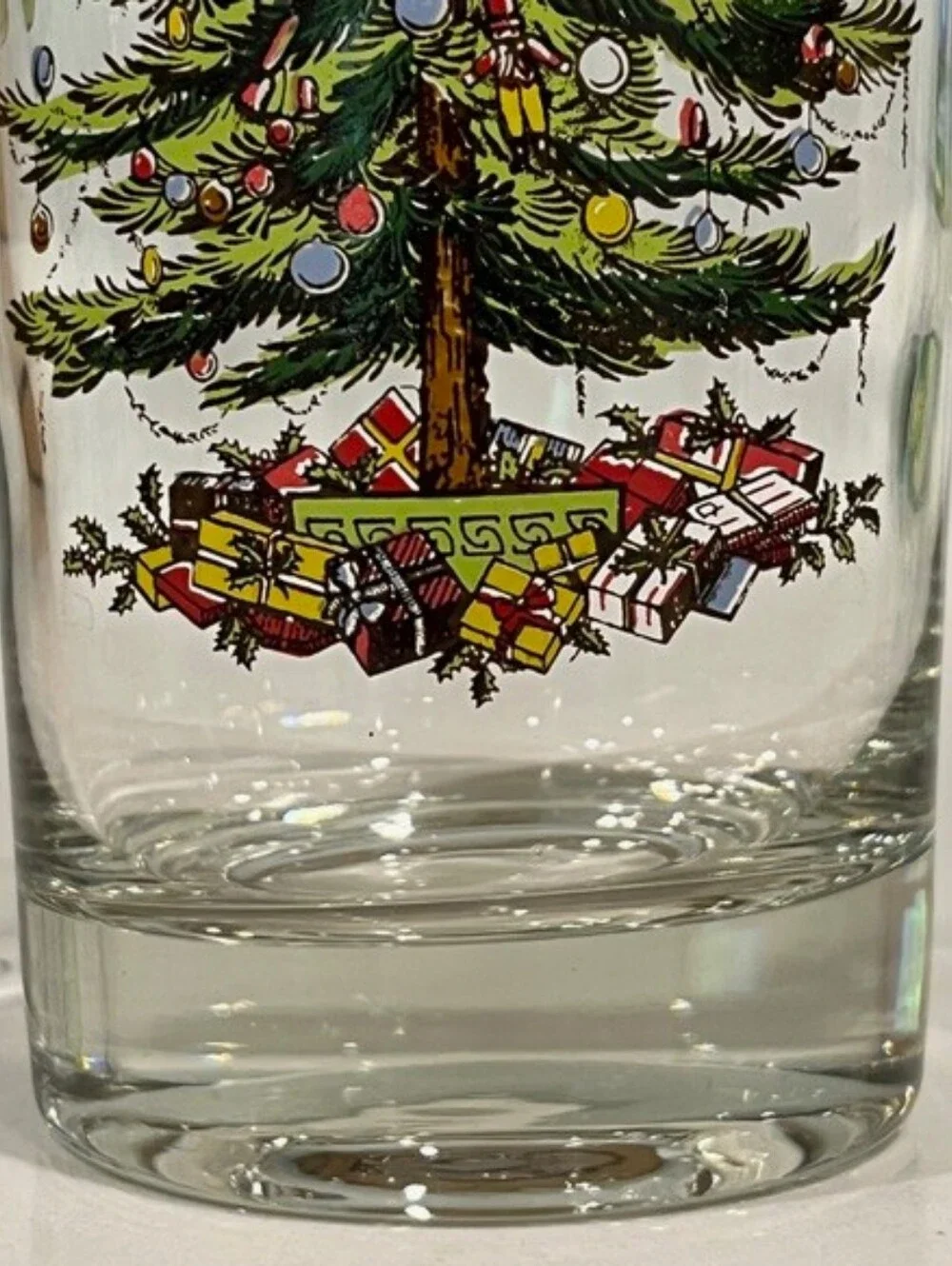 Vintage 1980s - 1990s Spode Christmas Tree 14oz Highball Glasses - Set of 6